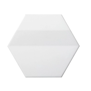 Code White Hexagon 3D - porcelain tile